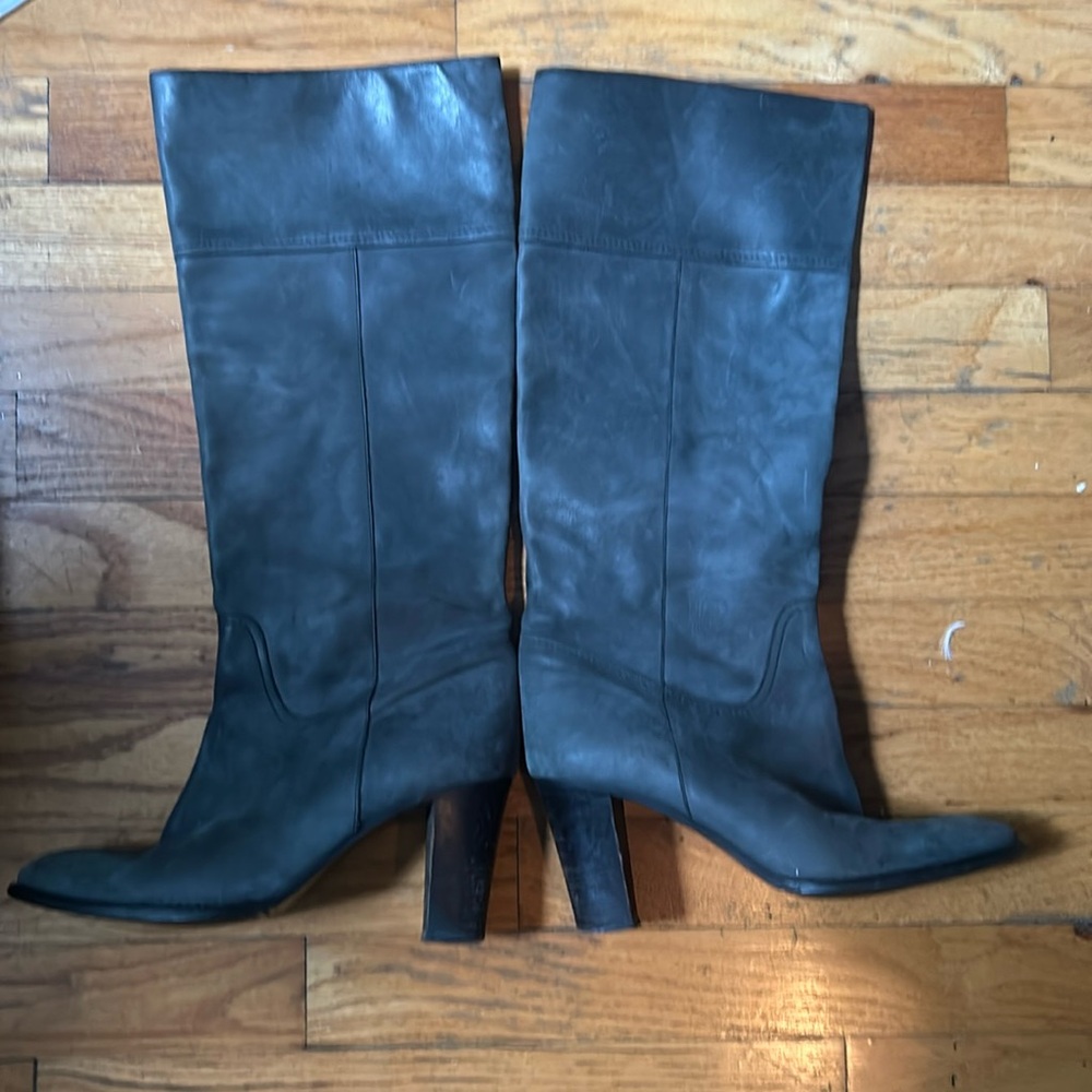 Gorgeous J. Crew knee-high boots. Made in Italy, steel gray 8.5